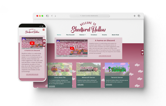 Mockup Shedford Website